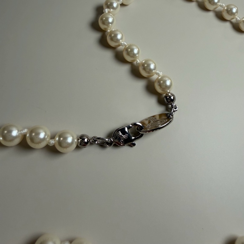 Vivienne Westwood🪐Mini Bas Relief 經典 珍珠項鍊 吊墜 耳環-6