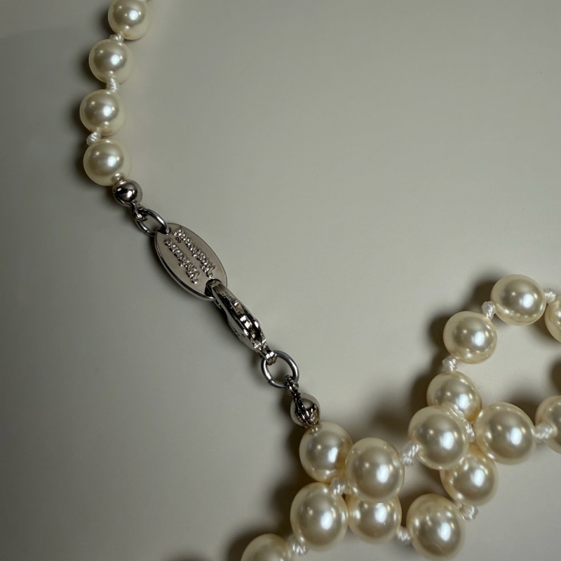 Vivienne Westwood🪐Mini Bas Relief 經典 珍珠項鍊 吊墜 耳環-7