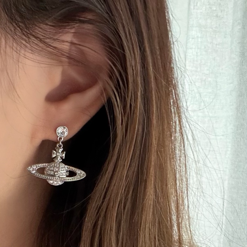 Vivienne Westwood🪐Mini Bas Relief Drop經典吊墜耳環-3