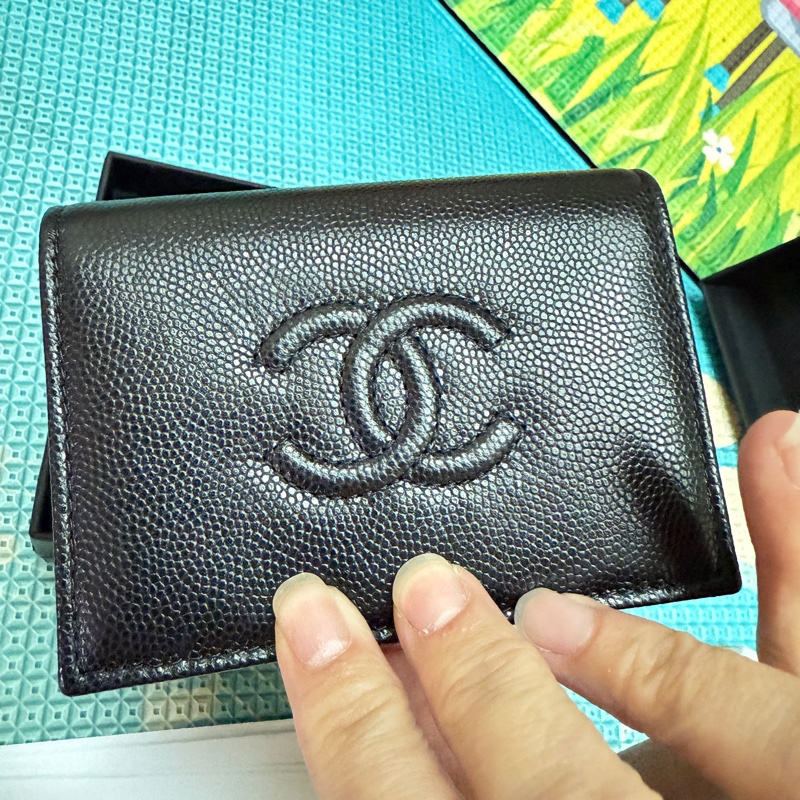 香奈兒。25A復古魚子醬卡包-4