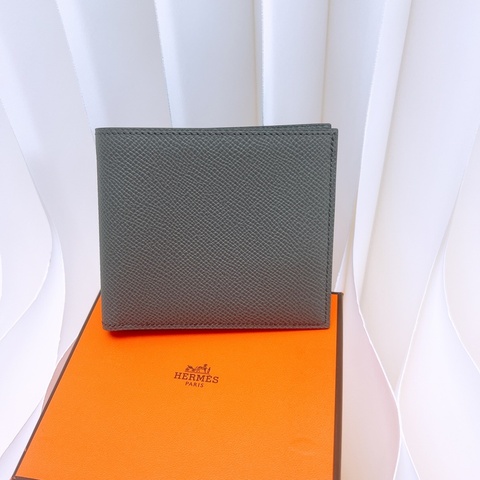 全新 Hermes MC2 copernic 錫器灰皮夾