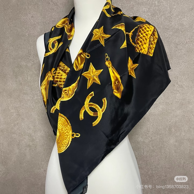 chanel 。香奶奶。經典元素絲巾-0