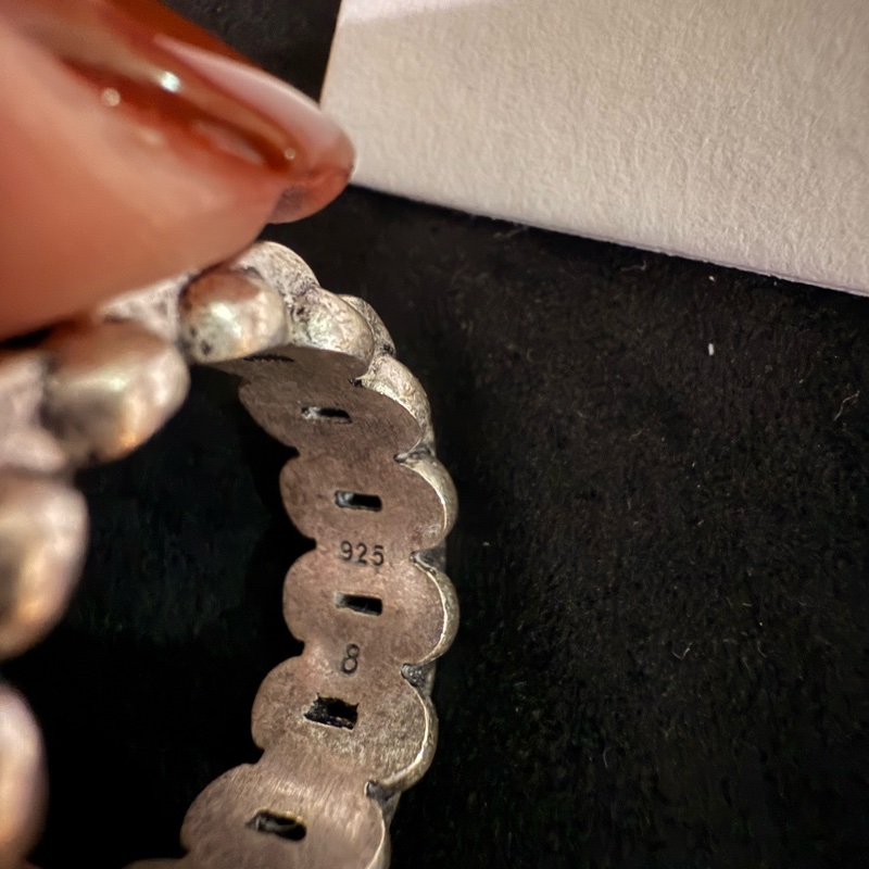 Allsaints 中性 925純銀 厚實 男女皆可用 8號-2