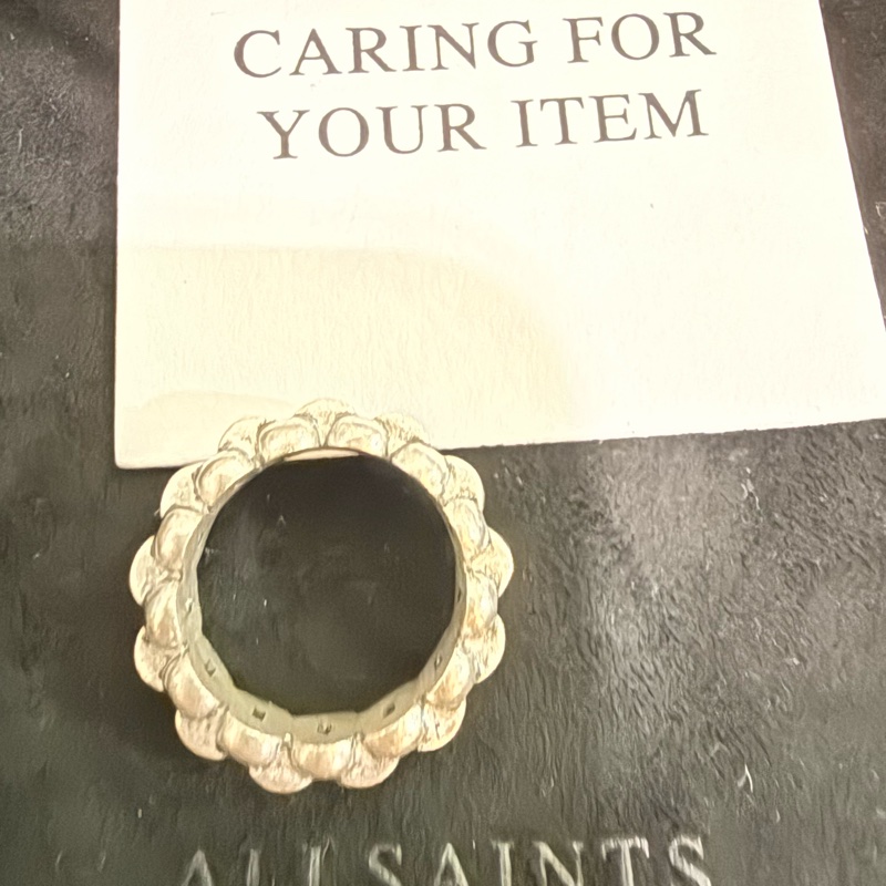 Allsaints 中性 925純銀 厚實 男女皆可用 8號-5