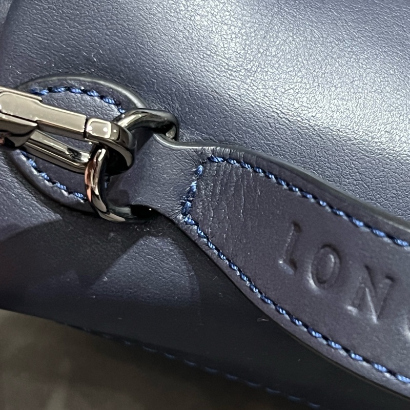 Longchamp Le Pliage Xtra 牛皮斜背包 海軍藍-7