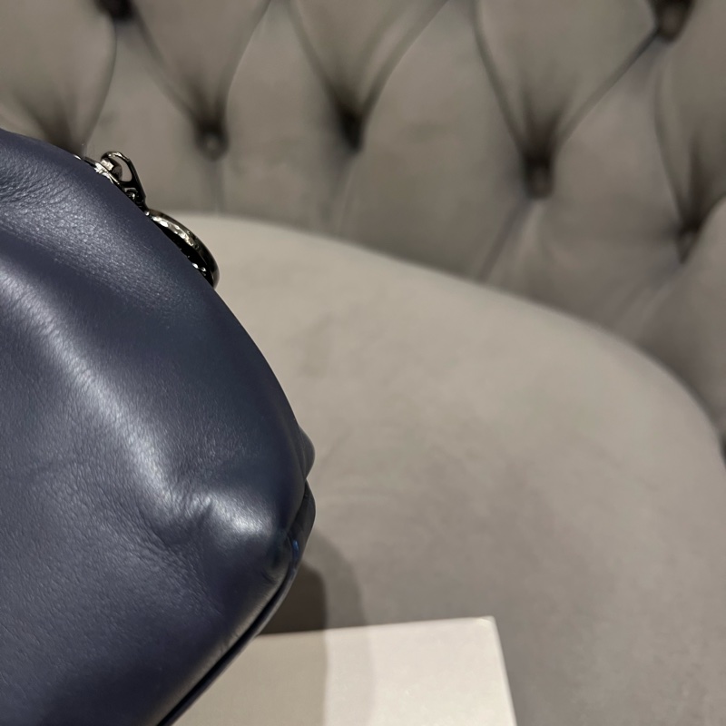 Longchamp Le Pliage Xtra 牛皮斜背包 海軍藍-19