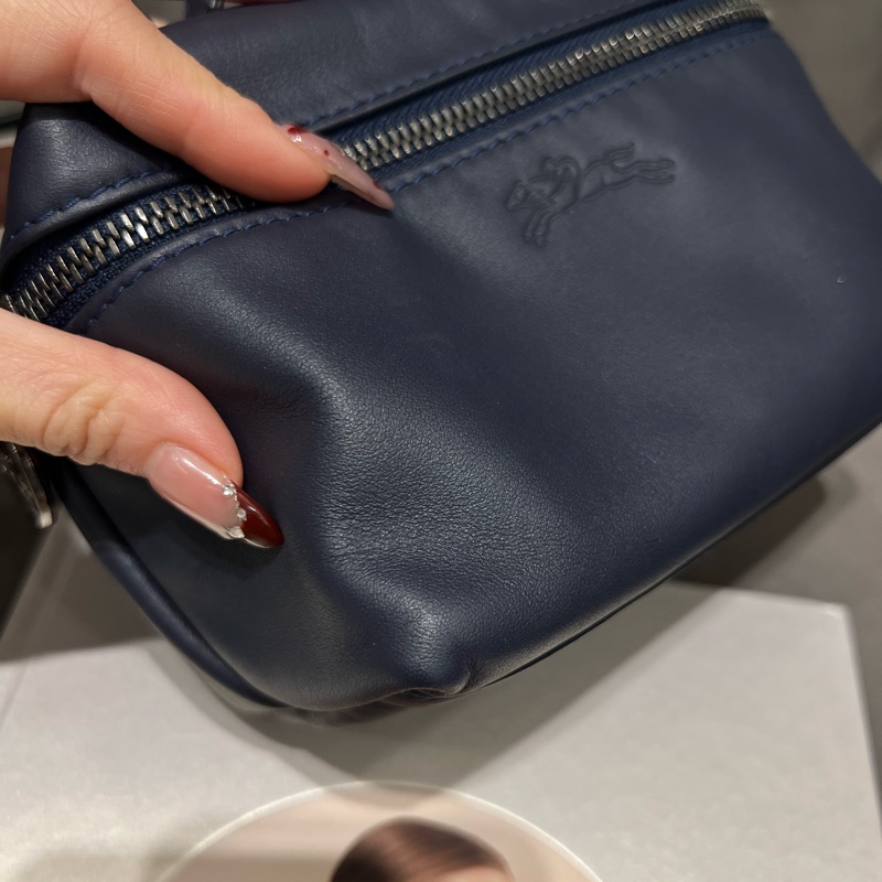 Longchamp Le Pliage Xtra 牛皮斜背包 海軍藍-21