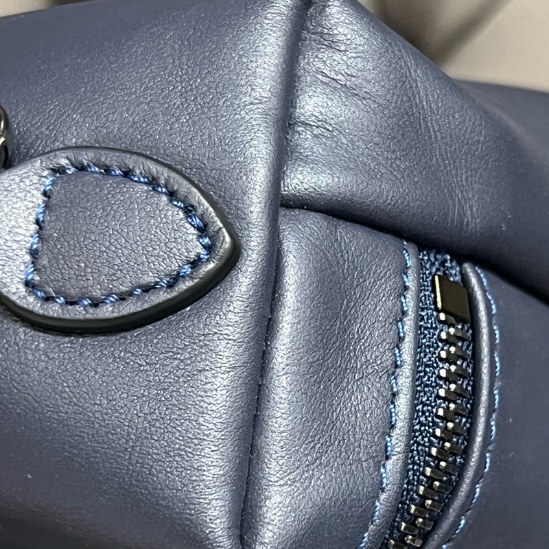 Longchamp Le Pliage Xtra 牛皮斜背包 海軍藍-23