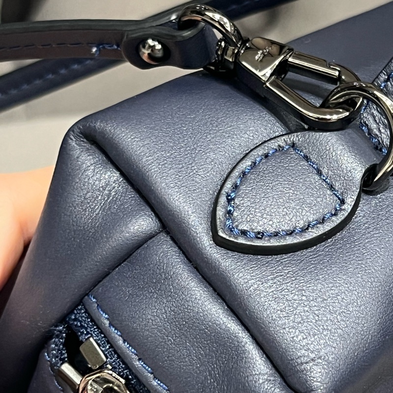 Longchamp Le Pliage Xtra 牛皮斜背包 海軍藍-24