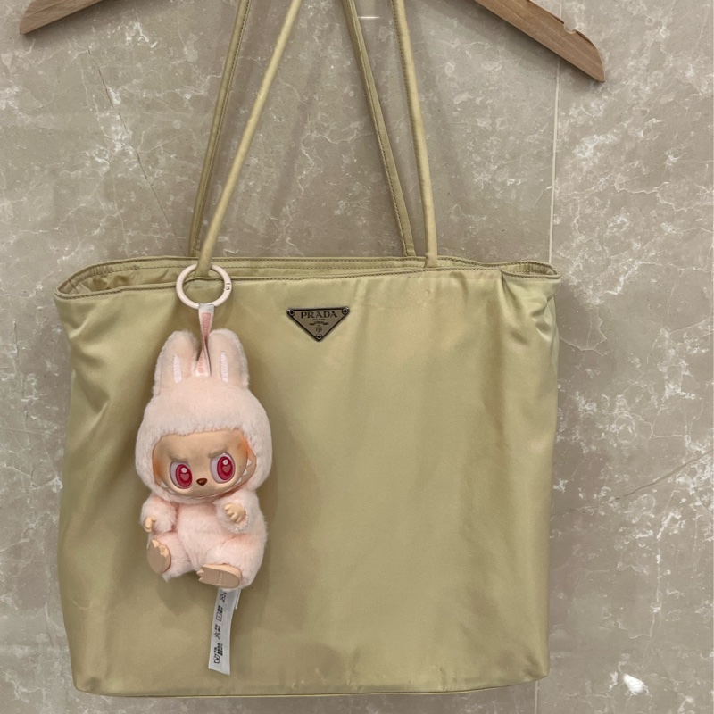 Prada 奶茶色托特包 尼龍包-0