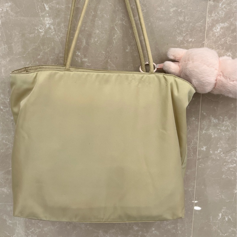 Prada 奶茶色托特包 尼龍包-1