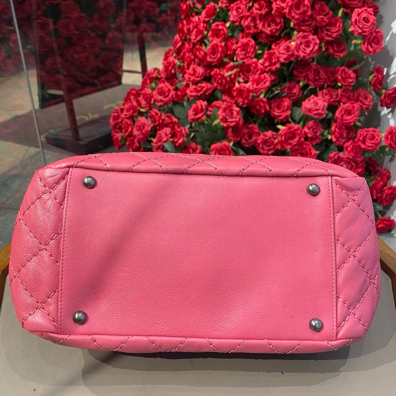 chanel 紅色翻蓋cf鏈條包-2