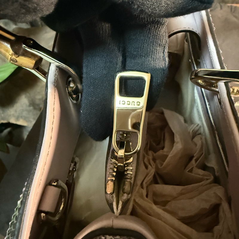 Gucci 真蟒蛇皮 手拿肩背包（全新）-16