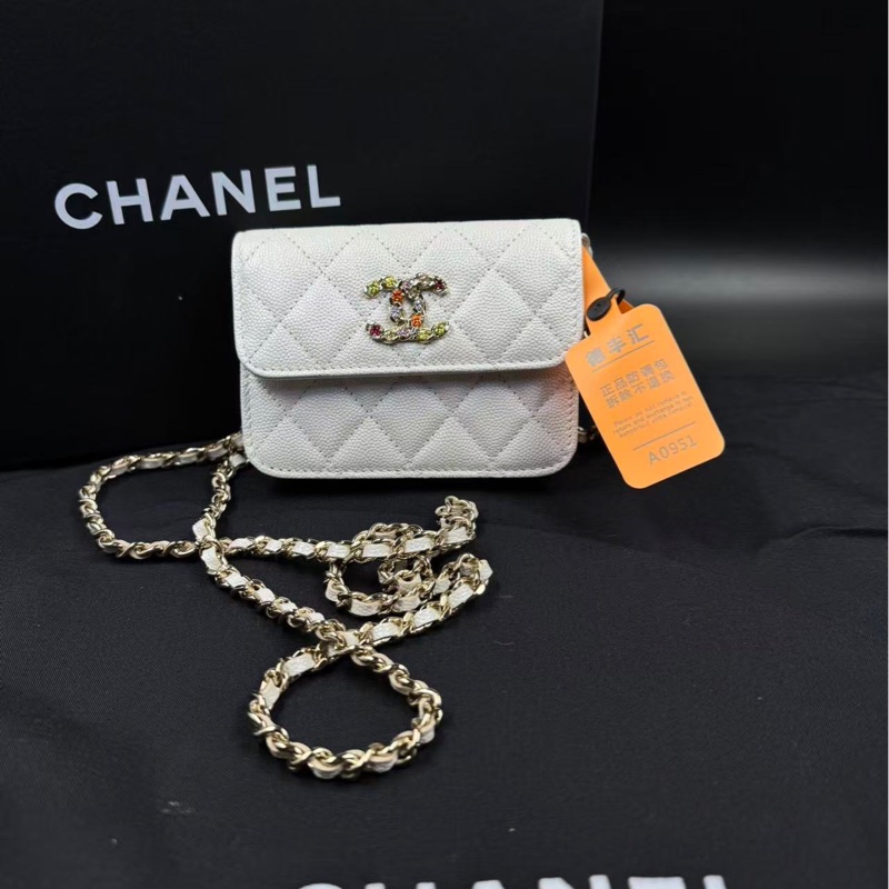 chanel香奈兒 vic水鑽woc 99新-0