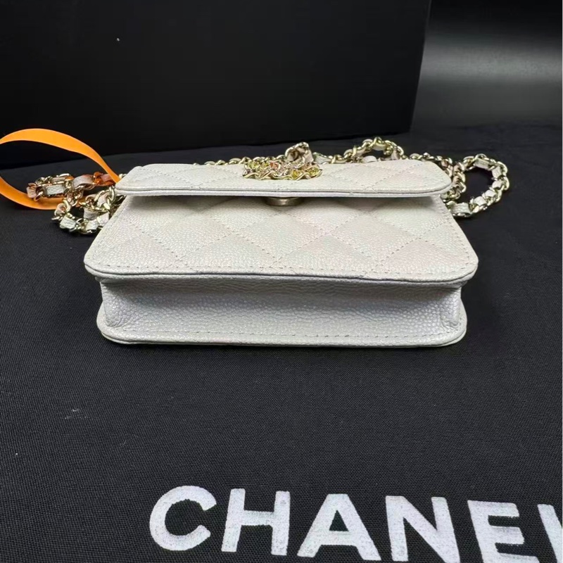 chanel香奈兒 vic水鑽woc 99新-5