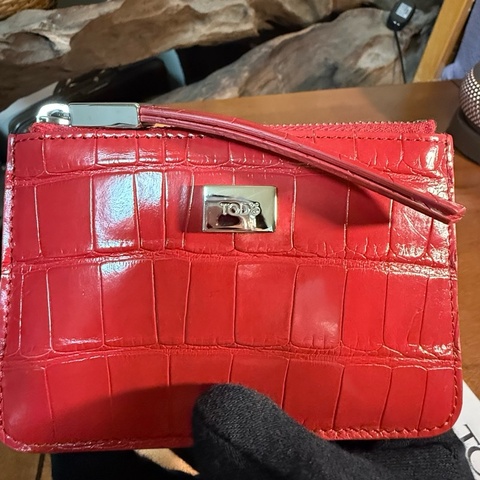 TOD’S 真鱷魚皮(全新)零錢包/鑰匙包