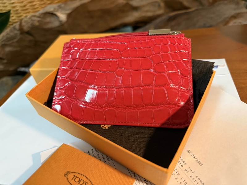 TOD’S 真鱷魚皮（全新）零錢包/鑰匙包-3