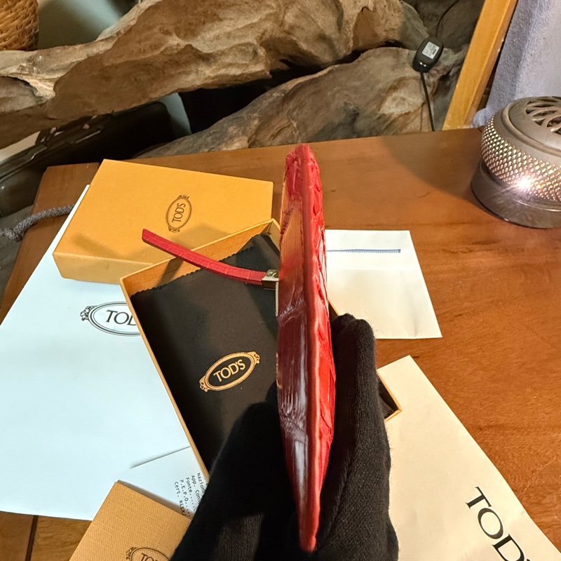 TOD’S 真鱷魚皮（全新）零錢包/鑰匙包-7