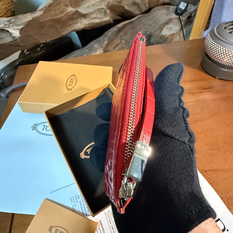 TOD’S 真鱷魚皮（全新）零錢包/鑰匙包-10