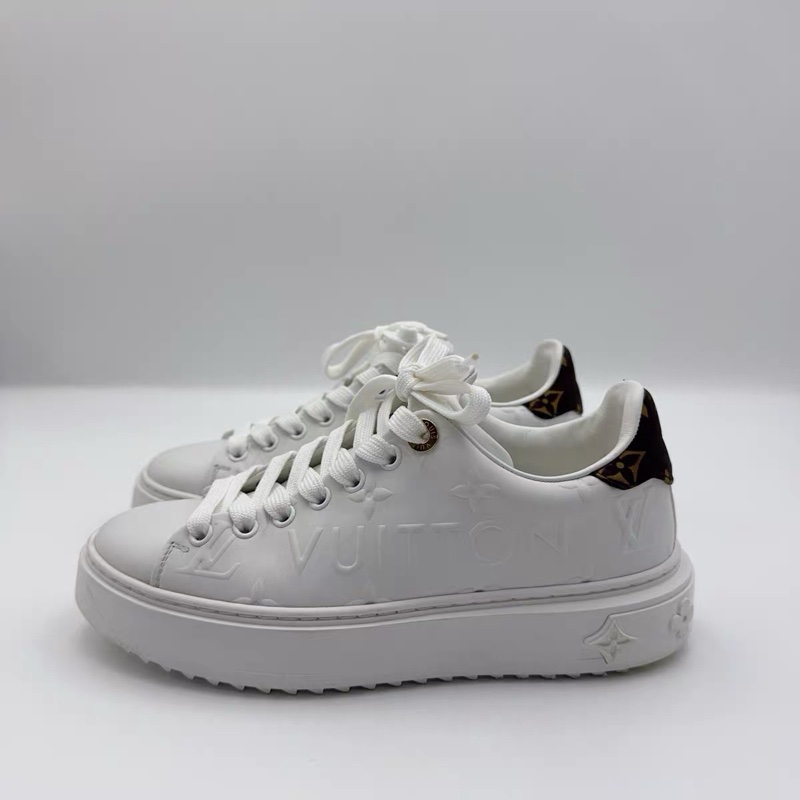 Louis Vuitton LOUIS VUITTON/路易威登 Time Out 白色浮雕 满印板鞋 尺码/35-0