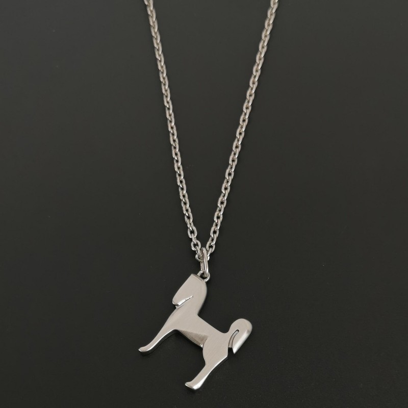 Hermes Panache小馬吊墜項鍊-4