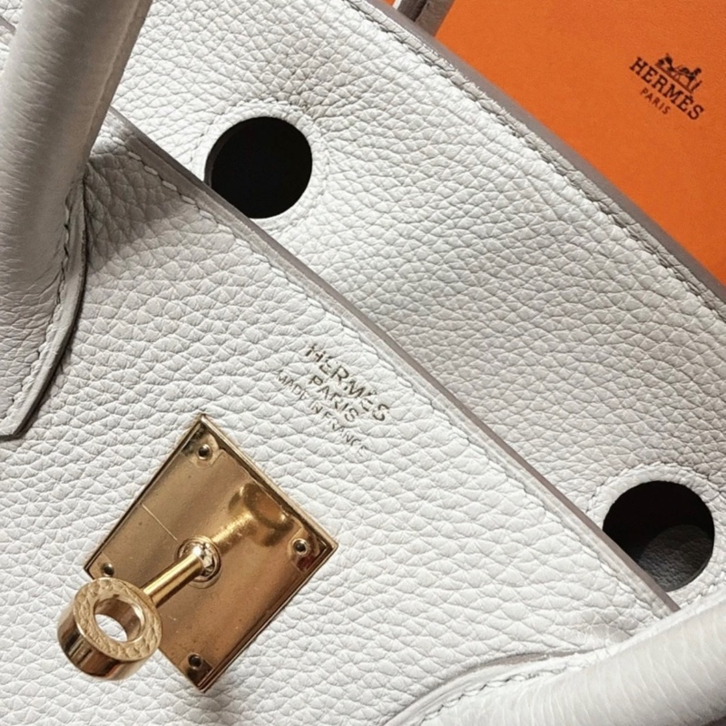 Hermes愛馬仕 birkin 30 奶昔白,金扣,X刻,togo皮,99新,配件有塵袋-3
