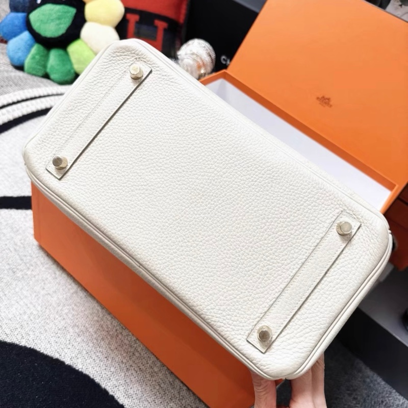 Hermes愛馬仕 birkin 30 奶昔白,金扣,X刻,togo皮,99新,配件有塵袋-4
