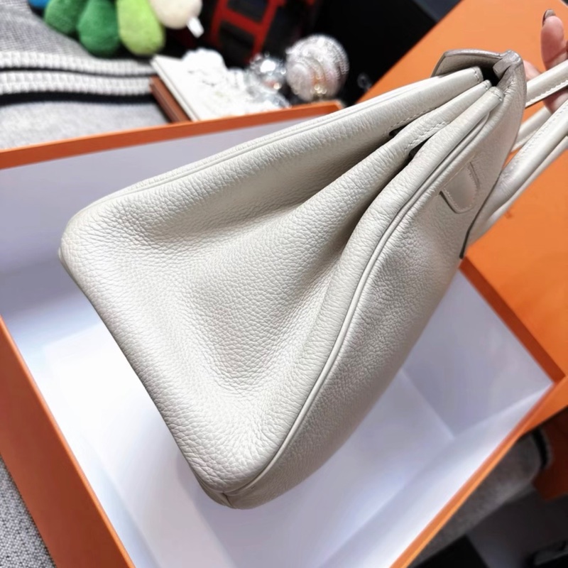 Hermes愛馬仕 birkin 30 奶昔白,金扣,X刻,togo皮,99新,配件有塵袋-5