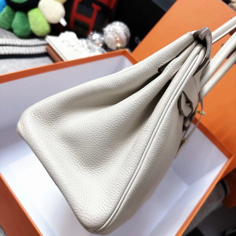 Hermes愛馬仕 birkin 30 奶昔白,金扣,X刻,togo皮,99新,配件有塵袋-6