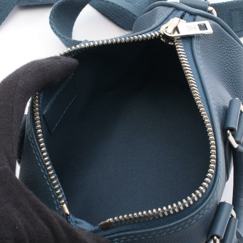 路易威登 Keepall XS LV Aerogramme 手提包，皮革，男士，藍色，M81003-2