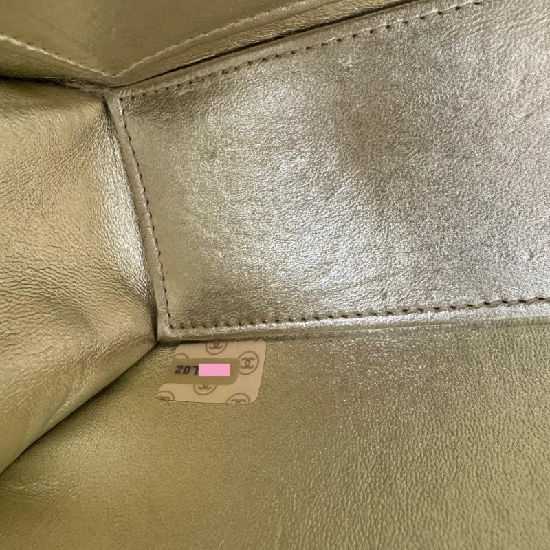 Chanel Vintage 91-94 Fabric Red & Imitation Pearl CC Mark Gold Chain Shoulder Bag-10