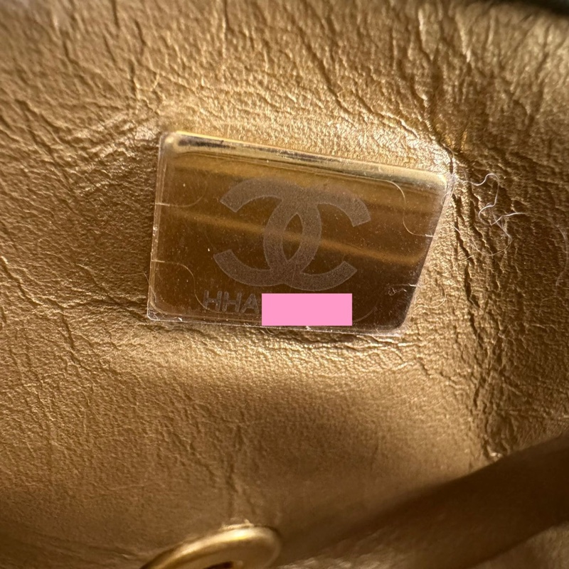 Chanel 21B Lambskin Pearl Crush Olive Green Mini Rectangular Flap Bag with Gold Hardware-10