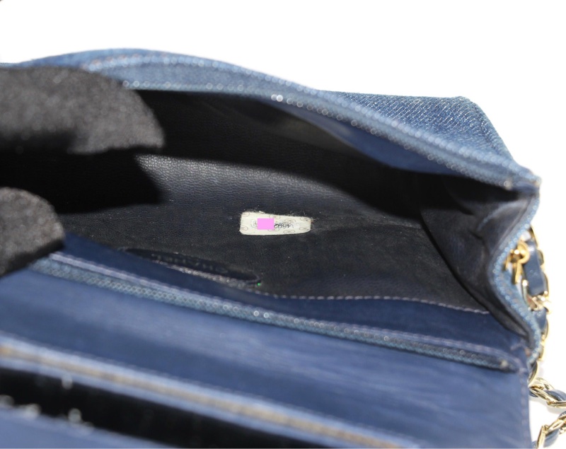 Chanel Blue Denim Coco Cosmetic Pouch Makeup Case Pouch-10