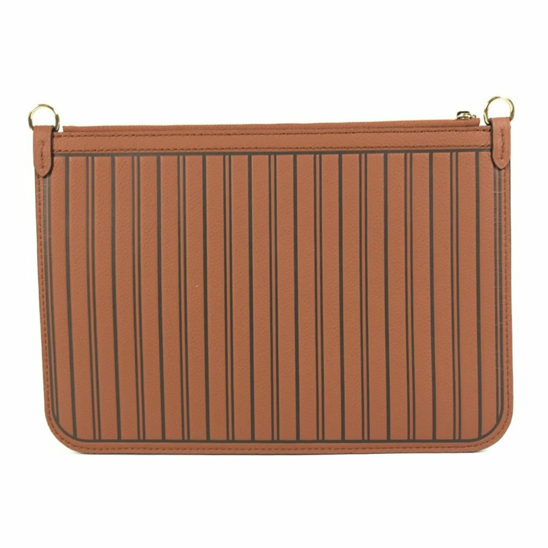 路易威登 M12061 Monogram Neverfull 內外翻轉 MM 手拿包,帶第二個多功能口袋,皮革材質,男女通用,棕褐色,近全新-8