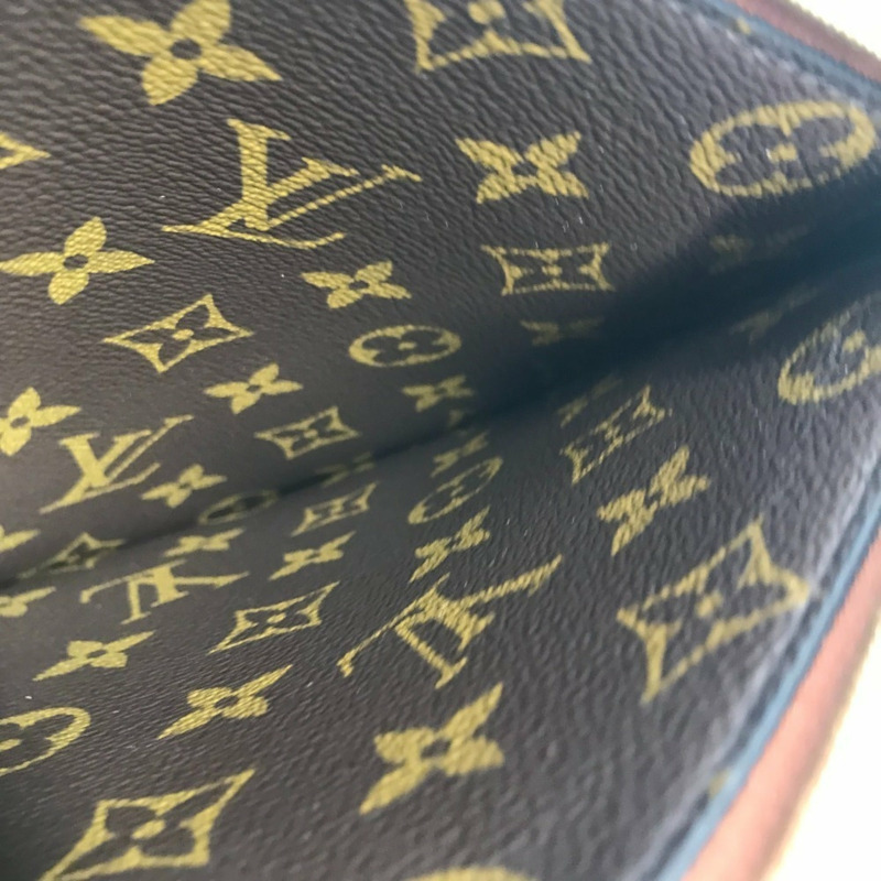 路易威登 M12061 Monogram Neverfull 內外翻轉 MM 手拿包,帶第二個多功能口袋,皮革材質,男女通用,棕褐色,近全新-10