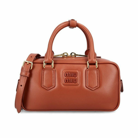 MIU MIU 25FW Logo Arcady 斜背包 銹紅色 5BB142 ACR3 F0033