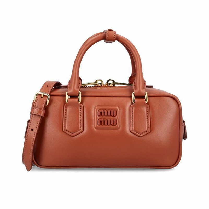 MIU MIU 25FW Logo Arcady 斜背包 銹紅色 5BB142 ACR3 F0033-0