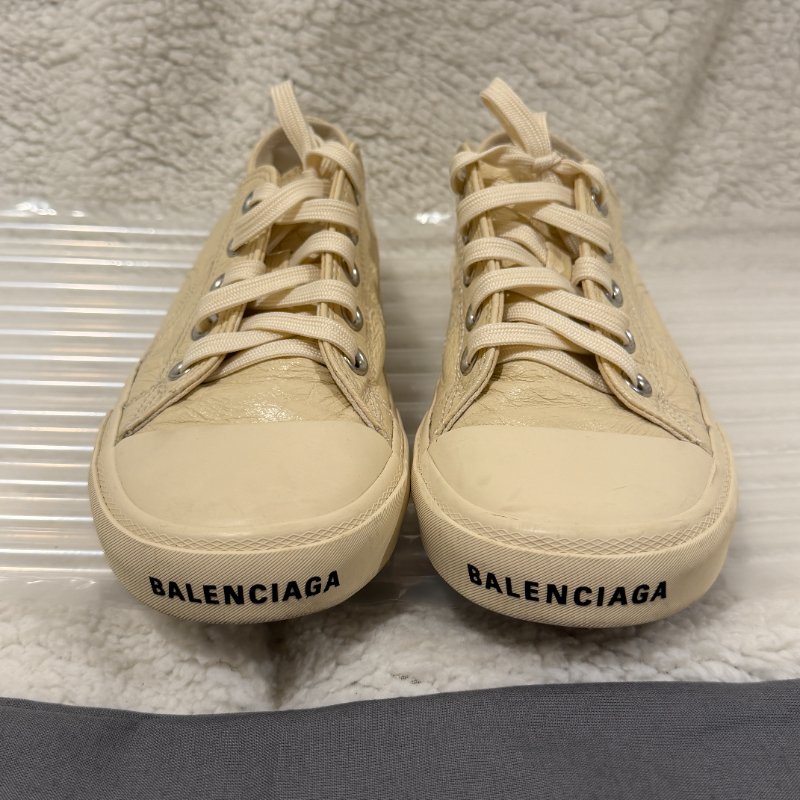 Balenciag 米白色仿舊帆布懶人鞋 37號 98新配件塵袋-0