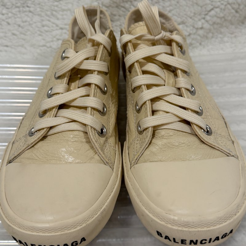 Balenciag 米白色仿舊帆布懶人鞋 37號 98新配件塵袋-4
