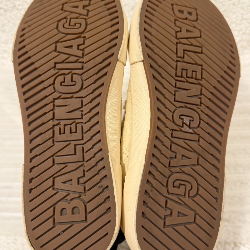 Balenciag 米白色仿舊帆布懶人鞋 37號 98新配件塵袋-5