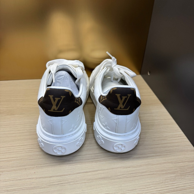 98新Lv 路易威登/白色浮雕滿印timeout板鞋 37碼-2