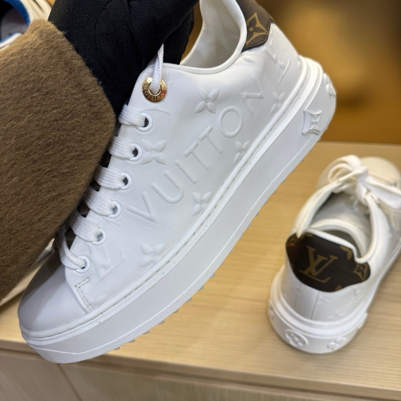 98新Lv 路易威登/白色浮雕滿印timeout板鞋 37碼-7