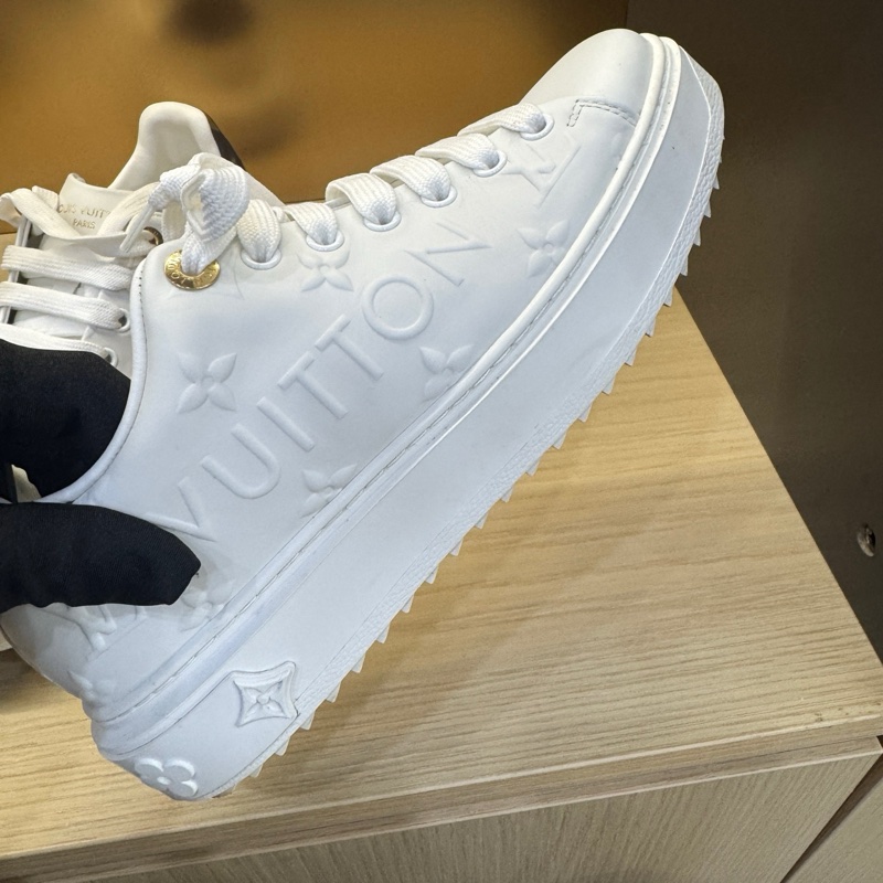 98新Lv 路易威登/白色浮雕滿印timeout板鞋 37碼-8