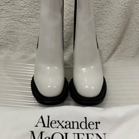 Alexander McQueen Leather Heeled Chelsea Boot 切爾西靴 靴子 37號 99新配件塵袋