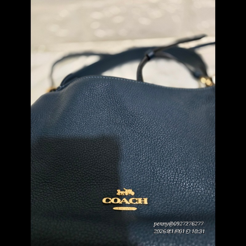 COACH  2way牛皮側背／斜挎包-5