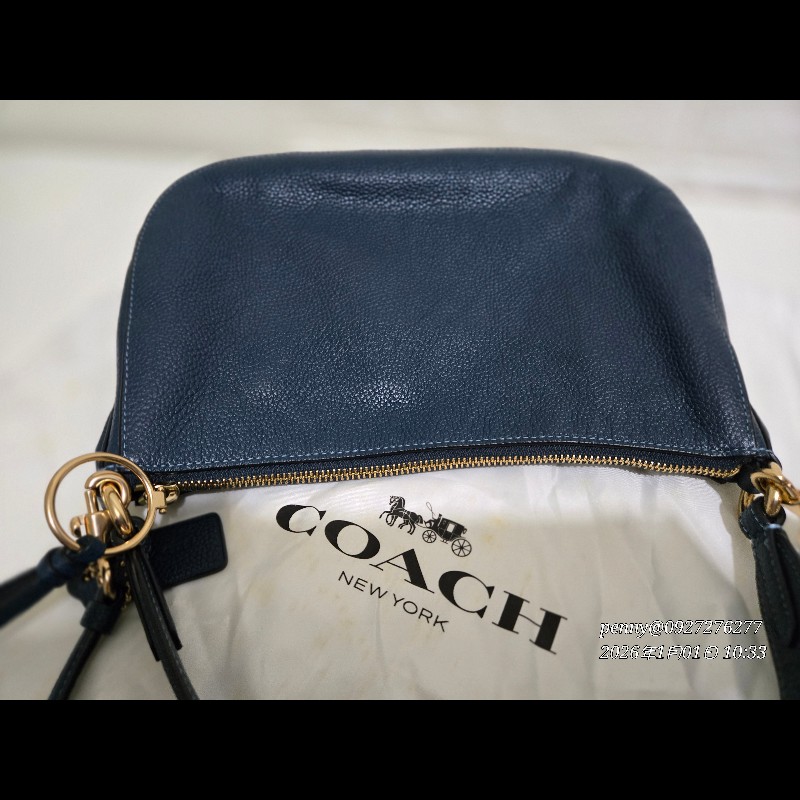 COACH  2way牛皮側背／斜挎包-9