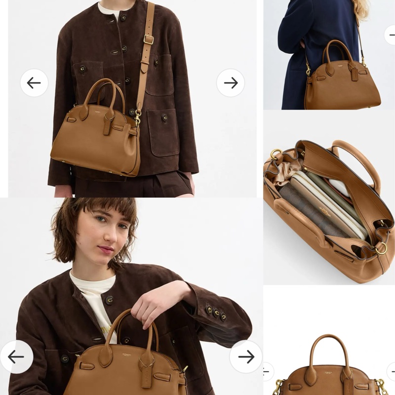 全新Coach Empire Carryall 26 皮革手袋-10
