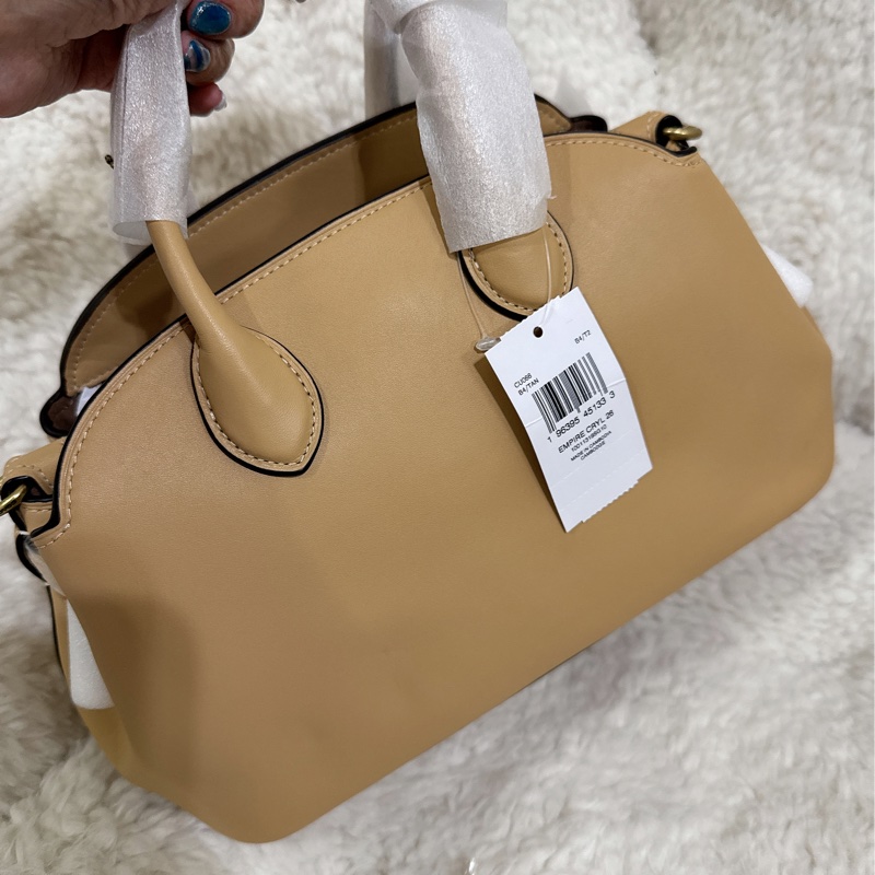 全新Coach Empire Carryall 26 皮革手袋-11