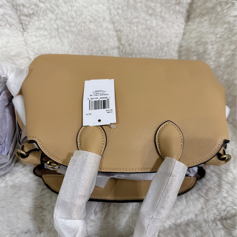 全新Coach Empire Carryall 26 皮革手袋-17