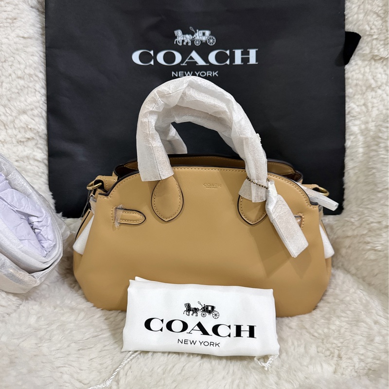 全新Coach Empire Carryall 26 皮革手袋-31